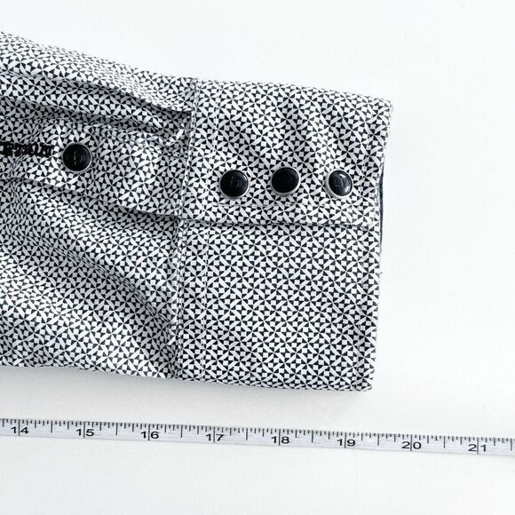 Stetson Mens Geometric Cotton Pearl Snap Button Down Shirt Black White Size XL - Picture 8 of 8